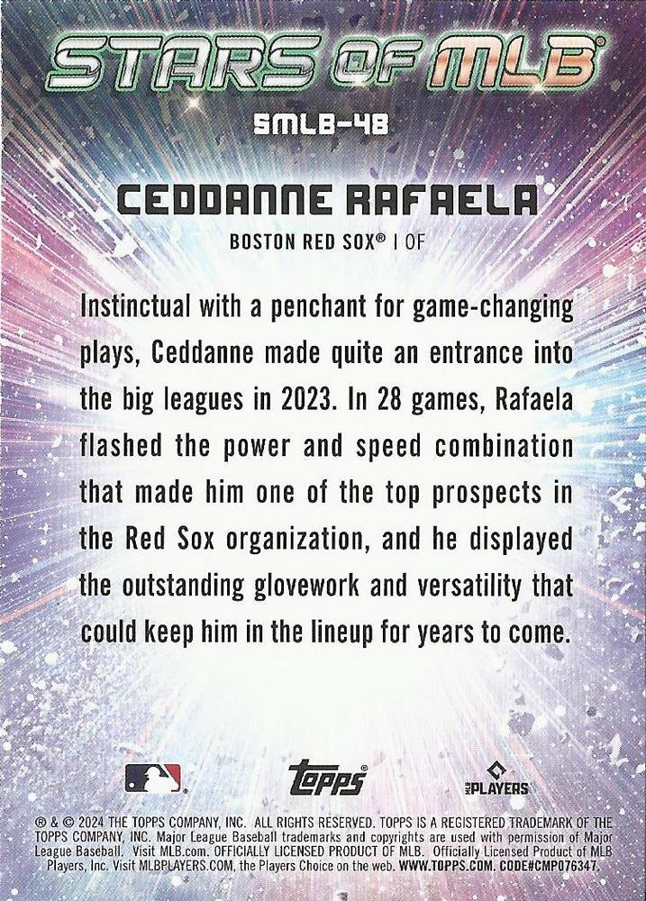 2024 Topps Series 2 Stars of MLB Ceddanne Rafaela RC Boston Red Sox #SMLB-48