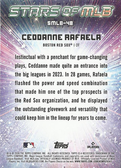 2024 Topps Series 2 Stars of MLB Ceddanne Rafaela RC Boston Red Sox #SMLB-48