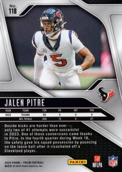 2024 Panini Prizm Jalen Pitre #118 Houston Texans
