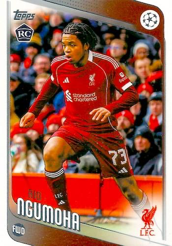 2025 Topps UCC Rio Ngumoha RC #191 Liverpool