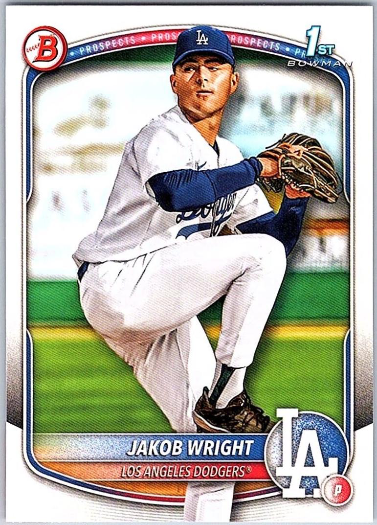 2025 Topps Bowman Paper Prospects Jakob Wright 1st Los Angeles Dodgers #BP-143
