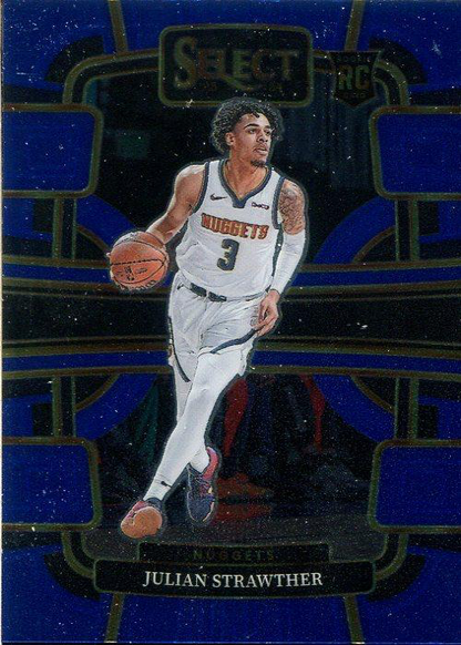 2023 Panini Select NBA Blue Julian Strawther RC #78 Denver Nuggets