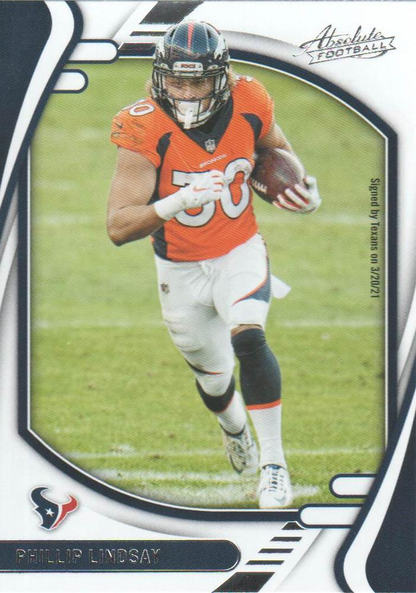 2021 Panini Absolute Retail Phillip Lindsay #55 Houston Texans