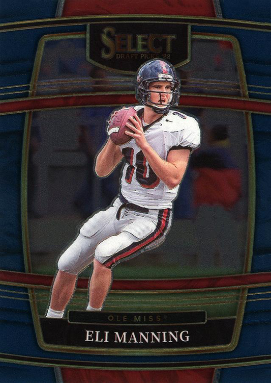 2022 Panini Select Draft Picks Blue Eli Manning #91 Ole Miss Rebels