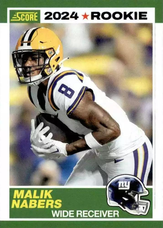 2024 Panini Score Football 35th Anniversary Rookies Malik Nabers New York Giants #5 RC