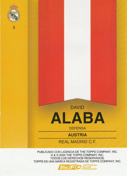 2024 Topps Real Madrid Fan Set David Alaba #5 Real Madrid CF