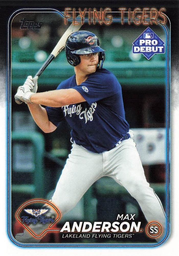 2024 Topps Pro Debut Max Anderson #PD-173 Lakeland Flying Tigers