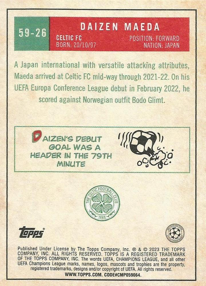 2022 Topps UCC 1959 Daizen Maeda #59-26 Celtic