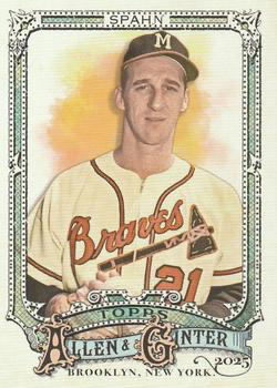 2025 Topps Allen & Ginter Warren Spahn #33 Milwaukee Braves