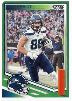 2025 Panini Score AJ Barner #82 Seattle Seahawks