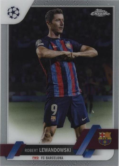 2022 Topps Chrome UCC Robert Lewandowski Refractor #9 FC Barcelona