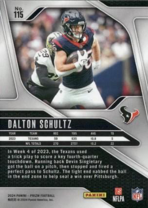 2024 Panini Prizm Dalton Schultz #115 Houston Texans