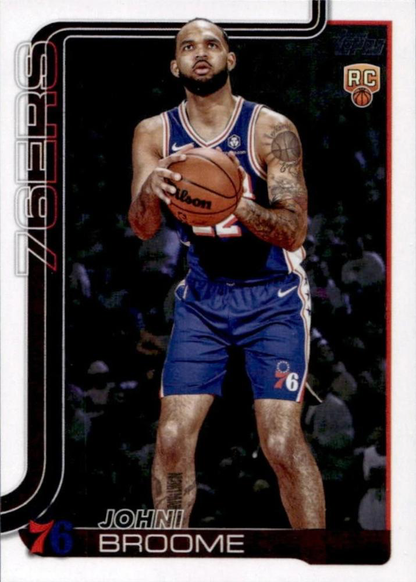 2025 Topps NBA Johni Broome RC #235 Philadelphia 76ers
