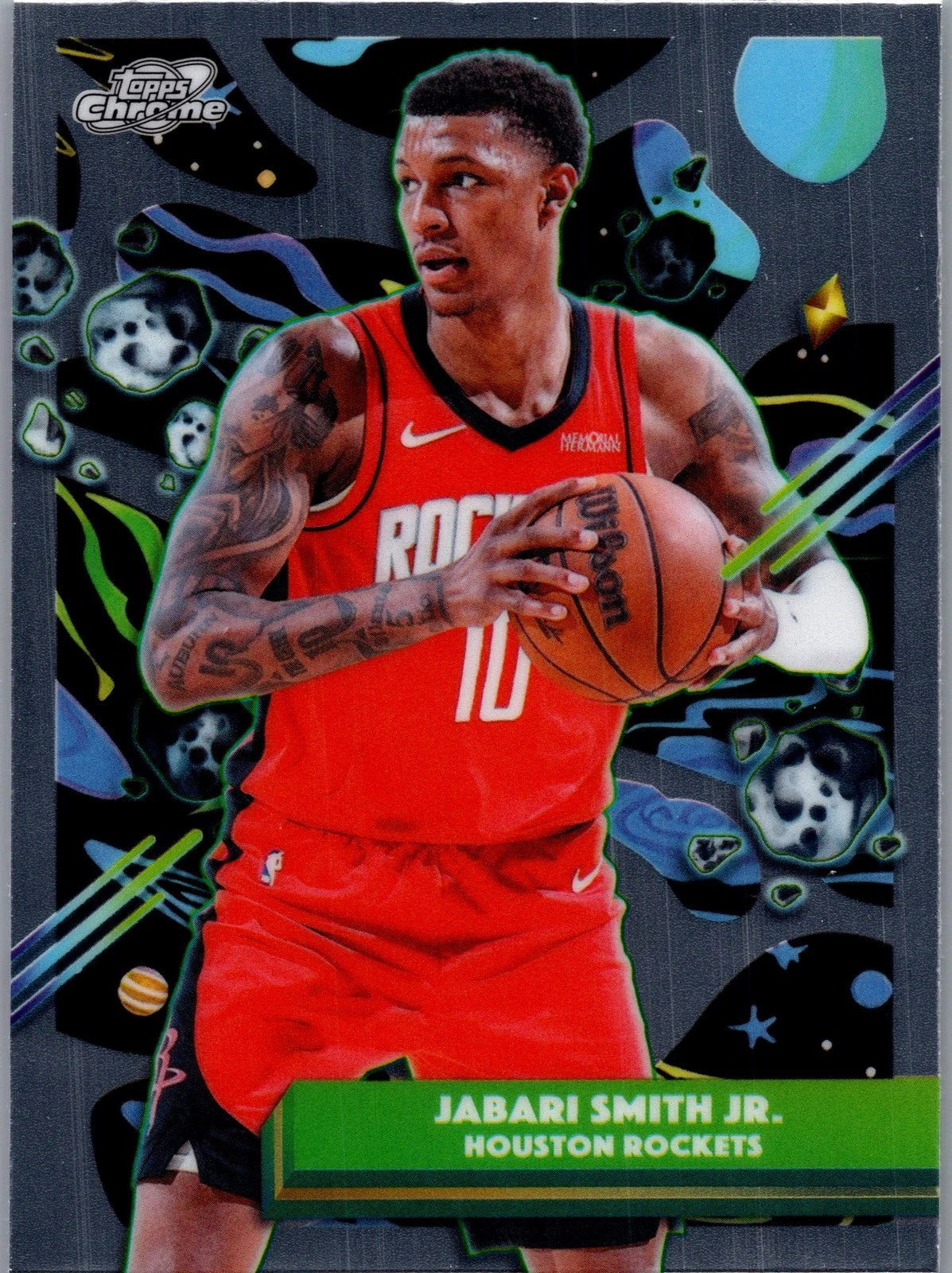 2025 Topps Chrome Cosmic Jabari Smith Jr. #114 Houston Rockets