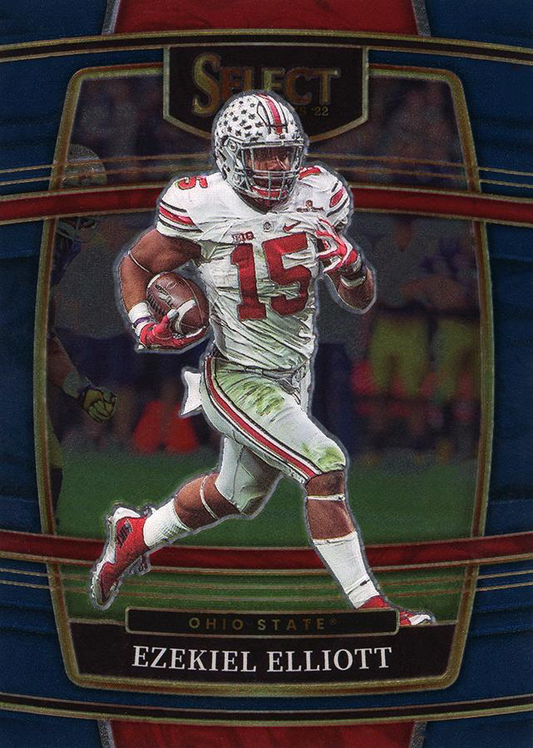 2022 Panini Select Draft Picks Blue Ezekiel Elliott #47 Ohio State Buckeyes
