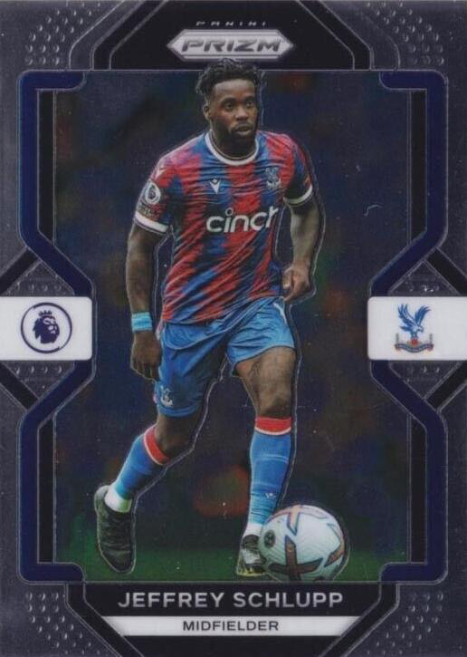 2022 Panini Prizm Premier League Jeffrey Schlupp #28 Crystal Palace