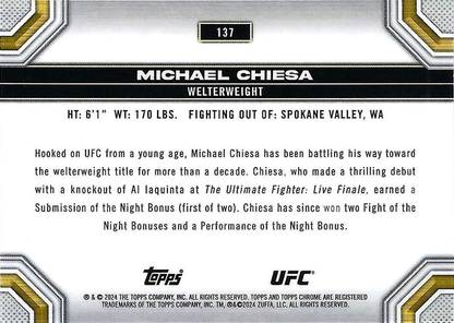 2024 Topps Chrome UFC Michael Chiesa #137