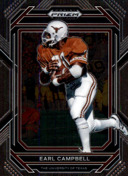 2023 Panini Prizm Draft Picks Earl Campbell #36 Texas Longhorns
