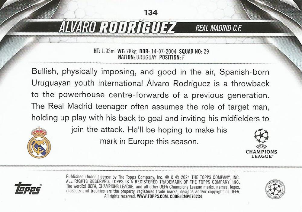 2023 Topps UCC Álvaro Rodríguez Future Stars #134 Real Madrid CF