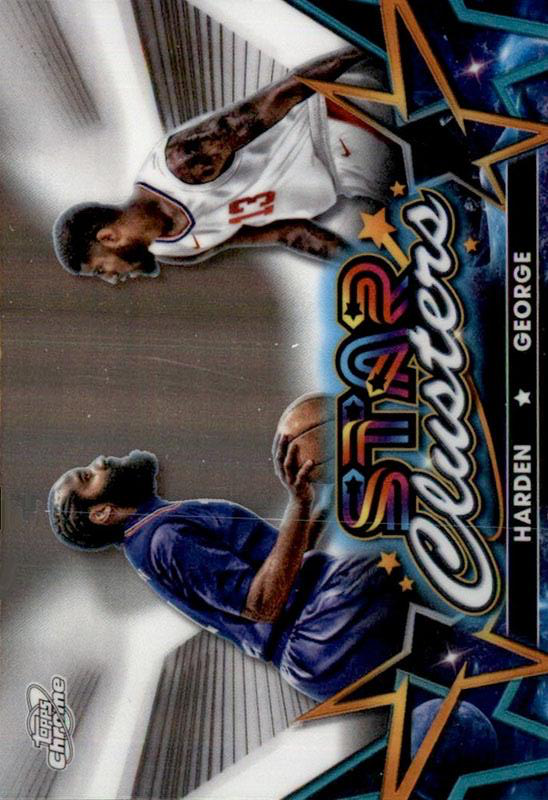 2023 Topps Chrome Cosmic Star Clusters Paul George / James Harden #SC-10 Los Angeles Clippers
