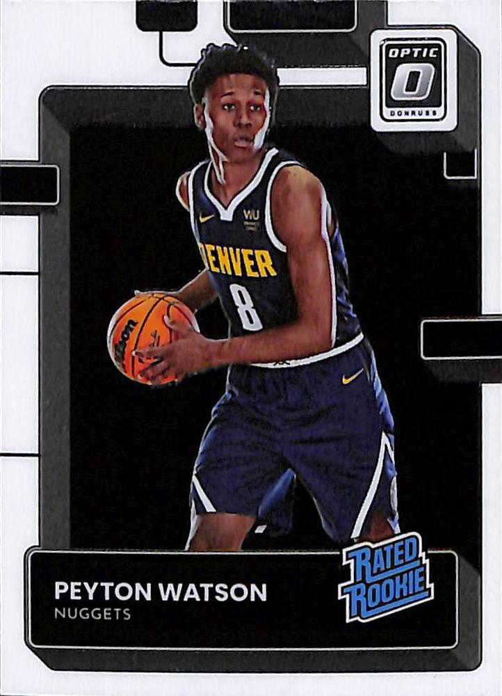 2022 Panini Donruss Optic Peyton Watson Rated Rookie #223 Denver Nuggets