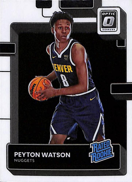 2022 Panini Donruss Optic Peyton Watson Rated Rookie #223 Denver Nuggets