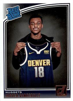 2018 Panini Donruss Rated Rookie Jarred Vanderbilt #151 Denver Nuggets