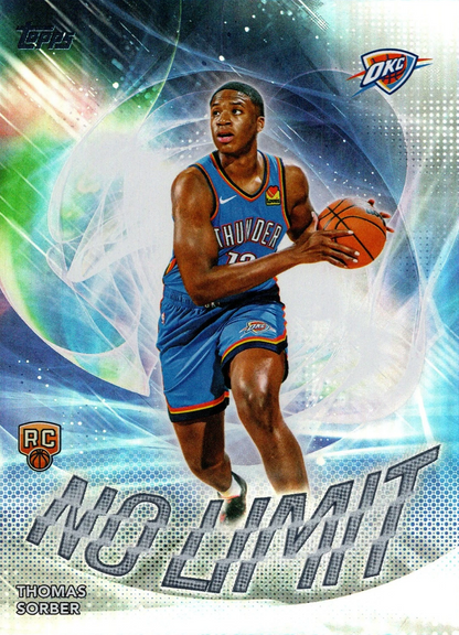 2025 Topps NBA No Limit Rainbow Foilboard Thomas Sorber NL-15 Oklahoma City Thunder