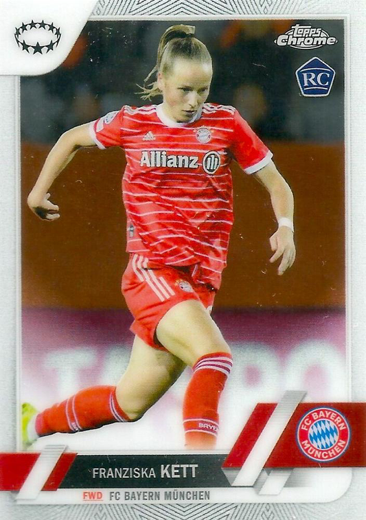 2022 Topps Chrome UCC Women's Franziska Kett RC #95 FC Bayern Munchen