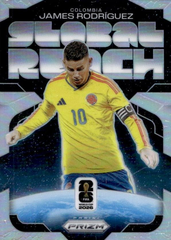 2026 Panini Prizm World Cup Global Reach Silver James Rodriguez #7 Colombie