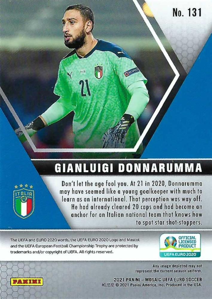 2021 Panini Mosaic UEFA EURO 2020 Gianluigi Donnarumma #131 Italie