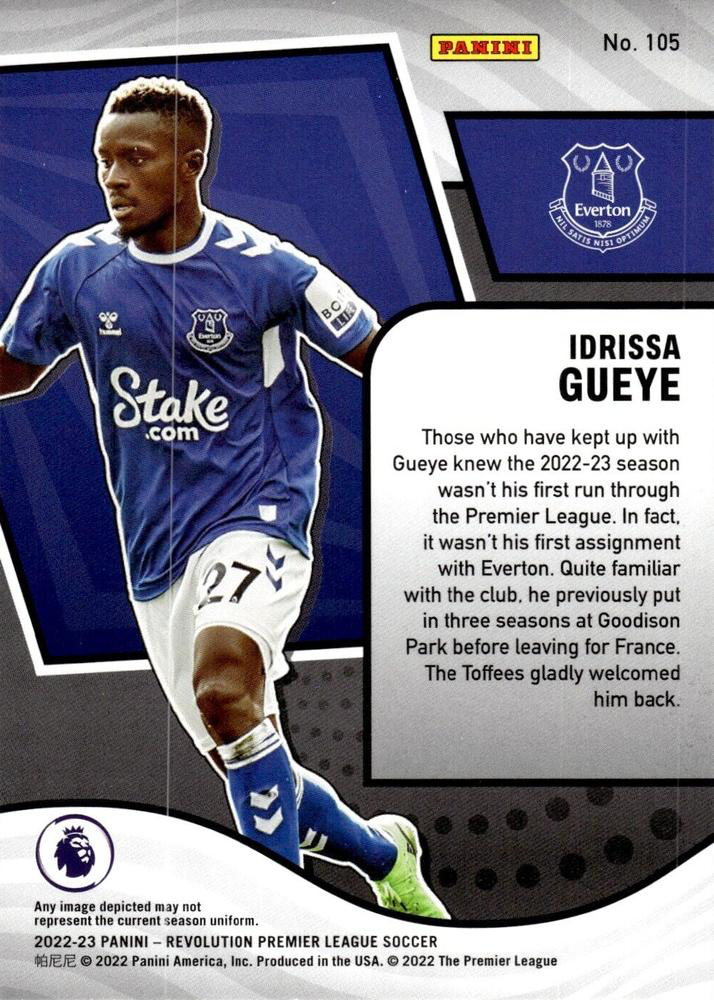 2022 Panini Revolution Premier League Idrissa Gueye #105 Everton