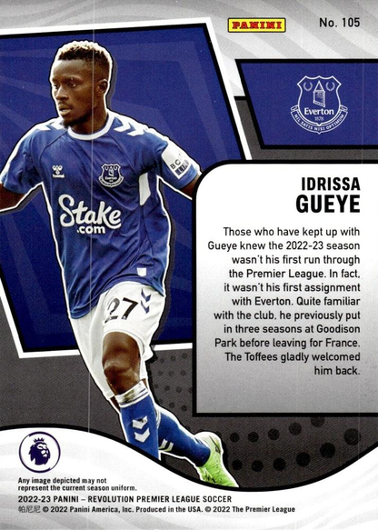 2022 Panini Revolution Premier League Idrissa Gueye #105 Everton