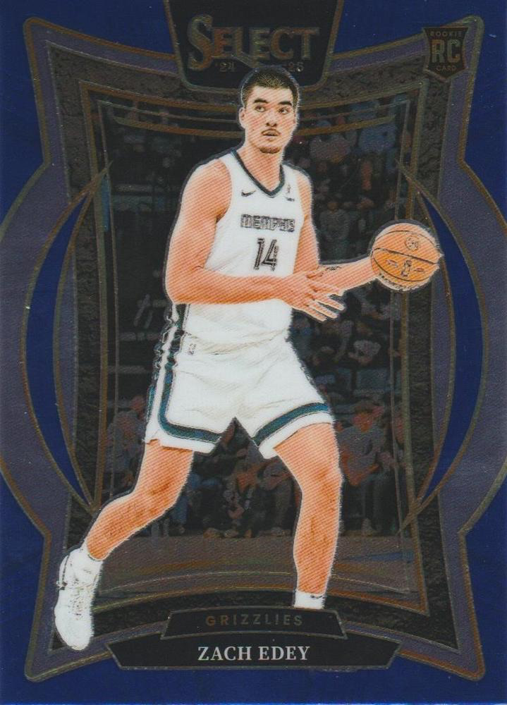 2024 Panini Select Zach Edey RC Blue #98 Memphis Grizzlies