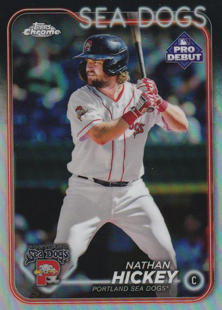 2024 Topps Pro Debut Chrome Refractor Nathan Hickey #PDC-56 Portland Sea Dogs