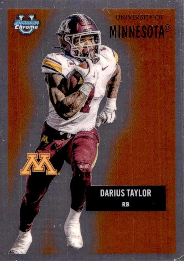 2025 Topps Bowman U Chrome 1955 Darius Taylor #55AV-8 Minnesota Golden Gophers