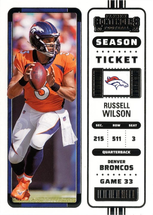 2022 Panini Contenders Russell Wilson Denver Broncos #30