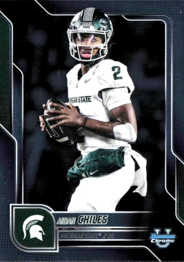 2025 Topps Bowman U Chrome Aidan Chiles #150 Michigan State Spartans