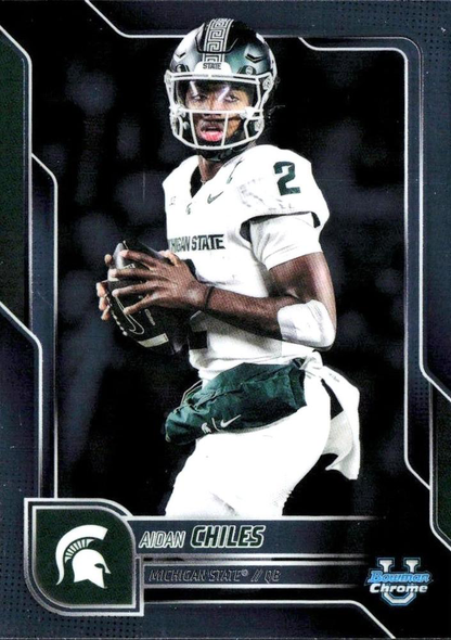 2025 Topps Bowman U Chrome Aidan Chiles #150 Michigan State Spartans