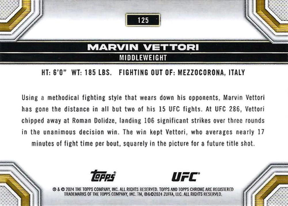 2024 Topps Chrome UFC Prism Marvin Vettori #125