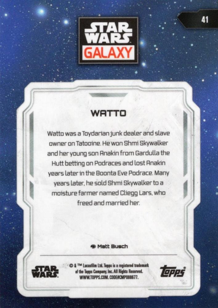 2024 Topps Chrome Star Wars Galaxy Watto #41