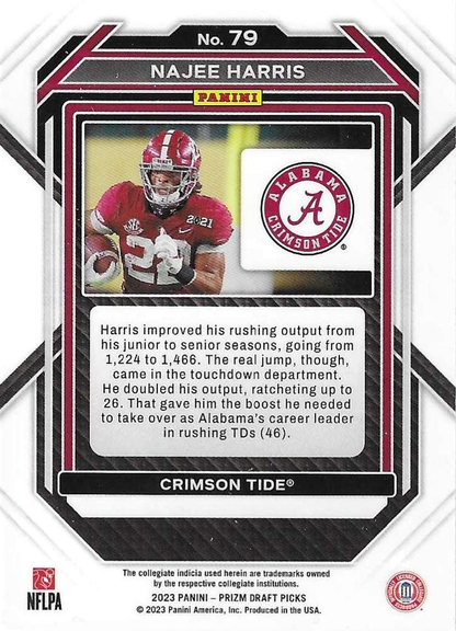 2023 Panini Prizm Draft Picks Najee Harris #79 Alabama Crimson Tide