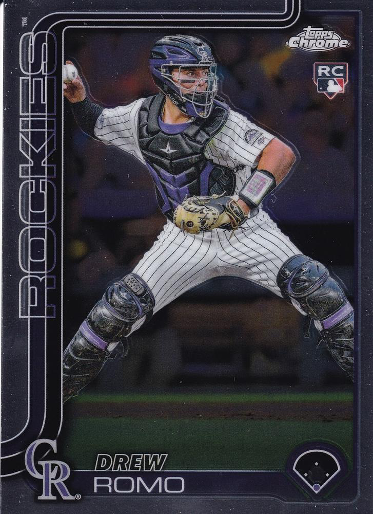 2025 Topps Chrome MLB Drew Romo RC #124 Colorado Rockies