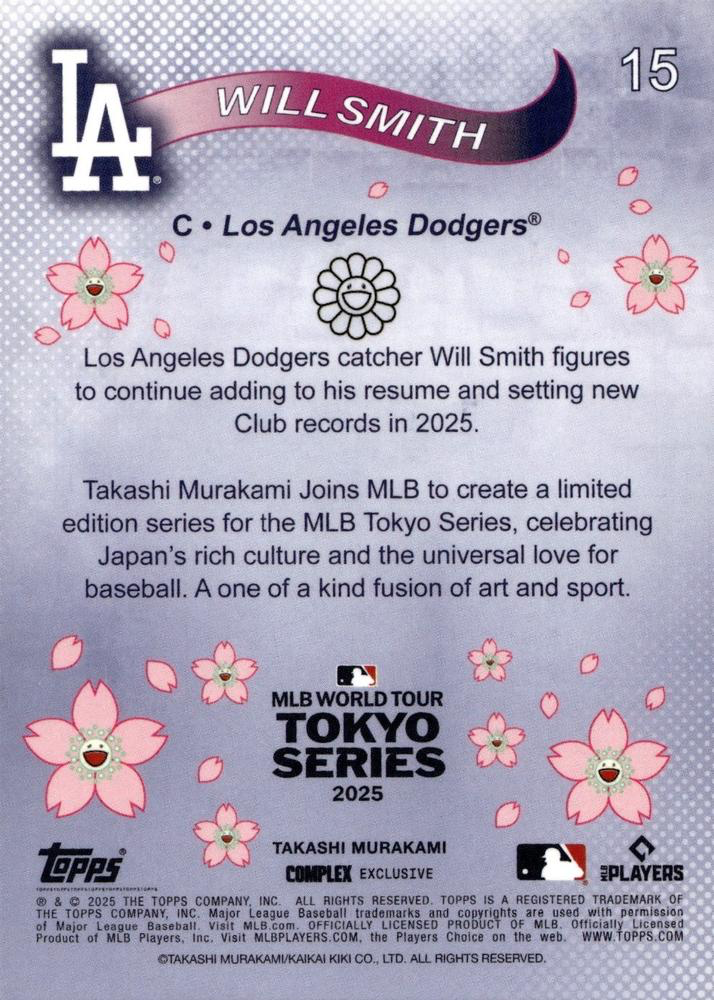 2025 Topps Tokyo Series Will Smith #15 Los Angeles Dodgers