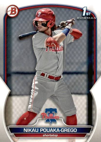 2023 Topps Bowman Paper Prospects Nikau Pouaka-Grego 1st Philadelphia Phillies #BP-89