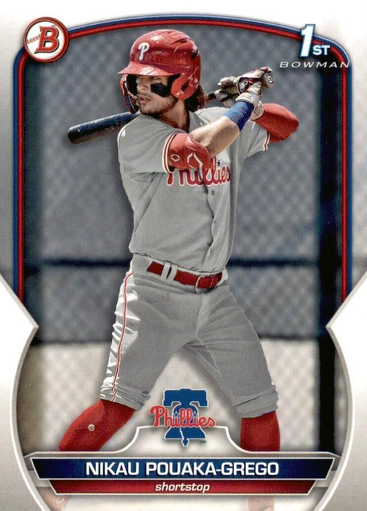 2023 Topps Bowman Paper Prospects Nikau Pouaka-Grego 1st Philadelphia Phillies #BP-89