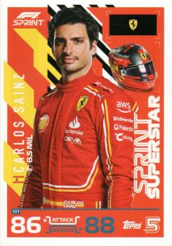 2024 Topps Turbo Attax F1 Carlos Sainz SPS #121 Scuderia Ferrari