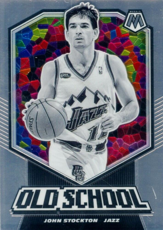 2019 Panini Mosaic Old School John Stockton #5 Utah Jazz