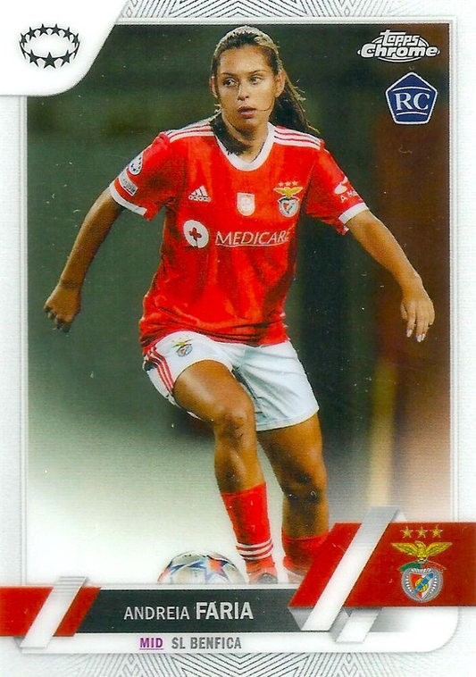 2022 Topps Chrome UCC Women's Andreia Faria RC #21 S.L. Benfica