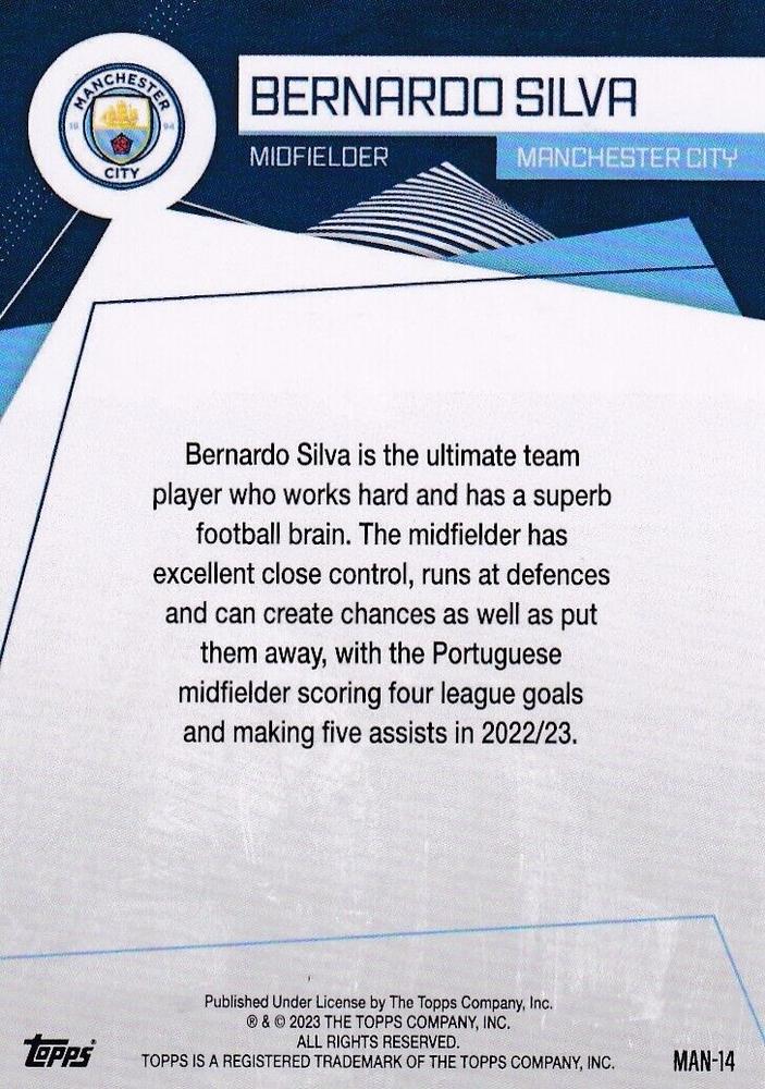 2023 Topps Manchester City Fan Set Bernardo Silva #MAN-14